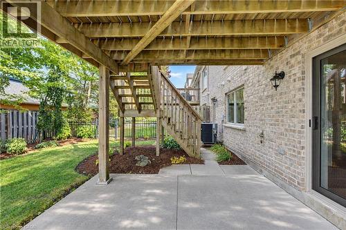 View of stairs from deck. - 222 Chestnut Hill Crescent, Kitchener, ON 