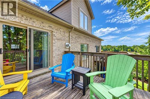 Deck has stairs to ground level. - 222 Chestnut Hill Crescent, Kitchener, ON 