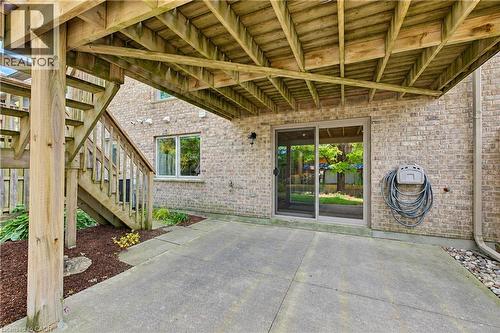 Concrete patio with gas BBQ hook up. - 222 Chestnut Hill Crescent, Kitchener, ON 