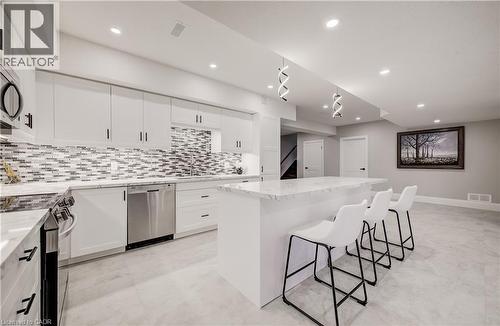 Lower level Kitchen ready for a party - 61 Schweitzer Street, Kitchener, ON 