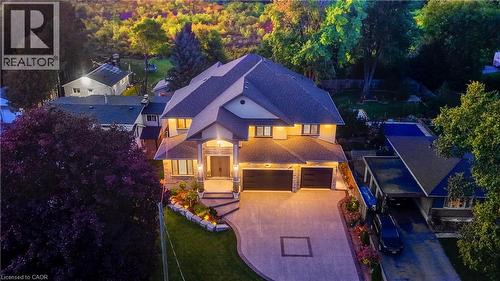 Aerial view at dusk - 61 Schweitzer Street, Kitchener, ON 