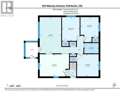 Floor plan unit 1 - 102 Massey Avenue, Kitchener, ON 