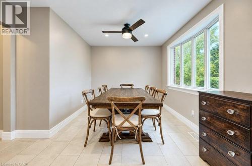 Recessed lighting complements a wood-finish ceiling fan - 37 Margaret Avenue N, Waterloo, ON 