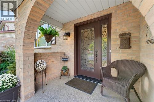 Brick facade with arched entry - 77 Yellow Birch Drive, Kitchener, ON 