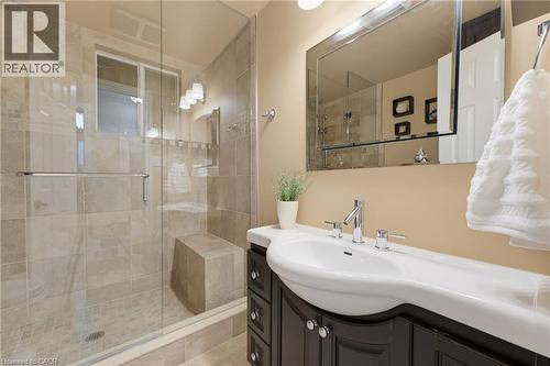 Lower level 3 pc bathroom. - 77 Yellow Birch Drive, Kitchener, ON 