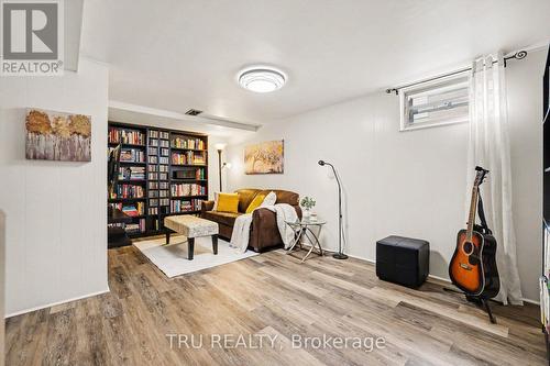 Finished lower level with electric fireplace - 51 Merritt Avenue, Ottawa, ON 