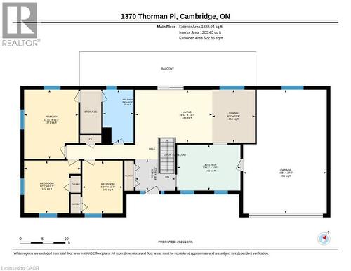 Floor plan - 1370 Thorman Place, Cambridge, ON 