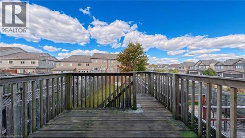 Wooden deck with railing - 250 Parkvale Drive, Kitchener, ON 