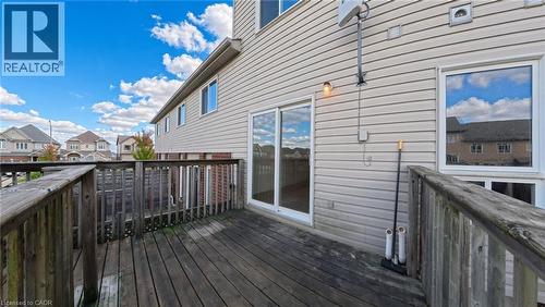 Exterior decking with wooden railings - 250 Parkvale Drive, Kitchener, ON 
