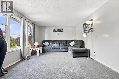 Bright interior with light gray carpeting, white trim, and a multi-pane window - 135 Cedarhill Crescent, Kitchener, ON 