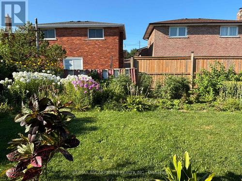 Summer photo of perennial gardens - 36 Algonquin Court, Hamilton, ON 