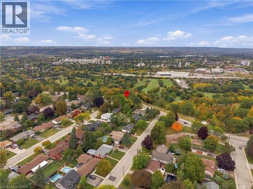 Residential area featuring a golf course, mature trees, and established streets - 617 Scenic Drive, Hamilton, ON 