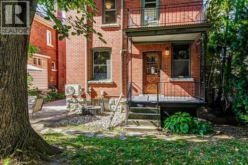 Brick exterior with stone foundation - 43 Rosslyn Avenue S, Hamilton, ON 