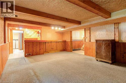 Recessed lighting and exposed ceiling beams - 8 Bonnylyn Drive, Kitchener, ON 
