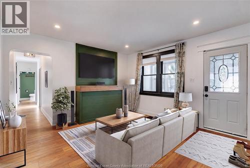 2329 Meighen Road, Windsor, ON - Indoor Photo Showing Living Room With Fireplace