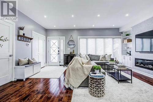 888 Fourth Street, Mississauga, ON - Indoor Photo Showing Living Room With Fireplace