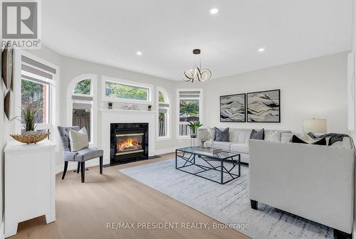 Family Room - 2362 Bankside Drive, Mississauga, ON - Indoor Photo Showing Living Room With Fireplace
