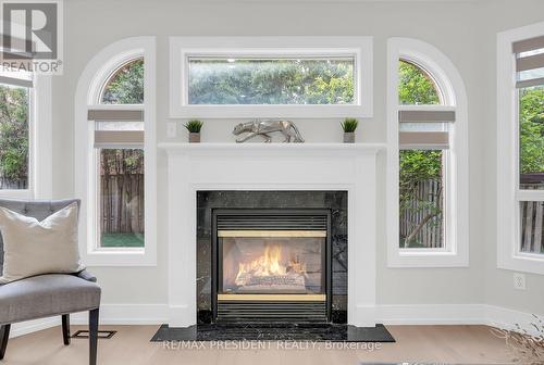 Gas Fireplace - 2362 Bankside Drive, Mississauga, ON - Indoor Photo Showing Living Room With Fireplace