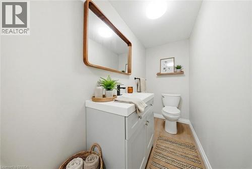 virtually staged - 17 Able Avenue, Brantford, ON - Indoor Photo Showing Bathroom