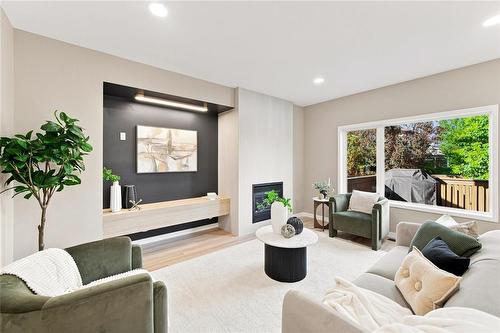 72 Michaud Crescent, Winnipeg, MB - Indoor Photo Showing Living Room With Fireplace