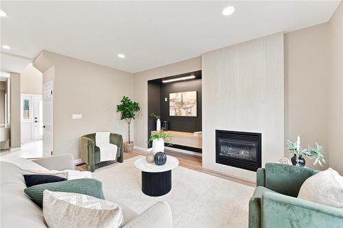 72 Michaud Crescent, Winnipeg, MB - Indoor Photo Showing Living Room With Fireplace