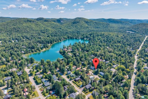 Aerial View - 2386 Rue St-Charles, Val-David, QC - Outdoor With Body Of Water With View