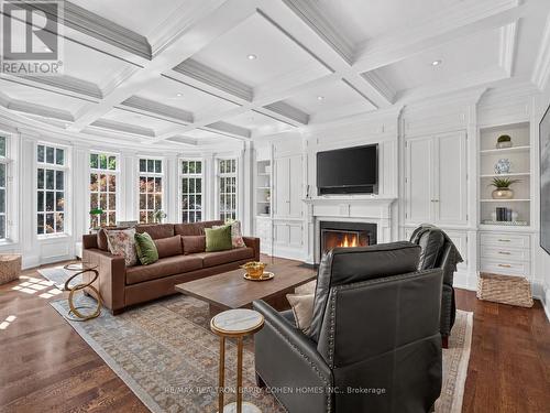 21 Don Ridge Drive, Toronto, ON - Indoor Photo Showing Living Room With Fireplace