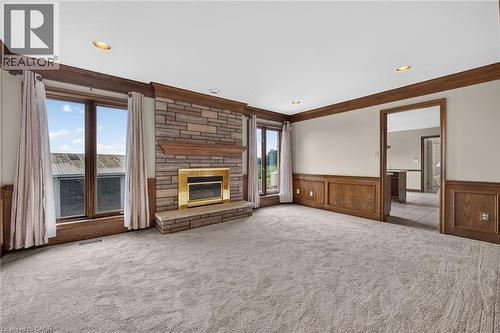 7011 Dickenson Road E, Mount Hope, ON - Indoor With Fireplace