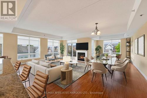This image has been digitally altered - 604 - 108 Second Street E, Cornwall, ON - Indoor Photo Showing Living Room With Fireplace