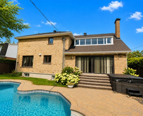 Face arrière - 307 Fleet Drive, Beaconsfield, QC - Outdoor With In Ground Pool With Deck Patio Veranda