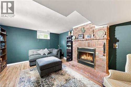 143 Independence Drive, Hamilton, ON - Indoor Photo Showing Living Room With Fireplace