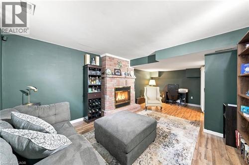 143 Independence Drive, Hamilton, ON - Indoor Photo Showing Living Room With Fireplace