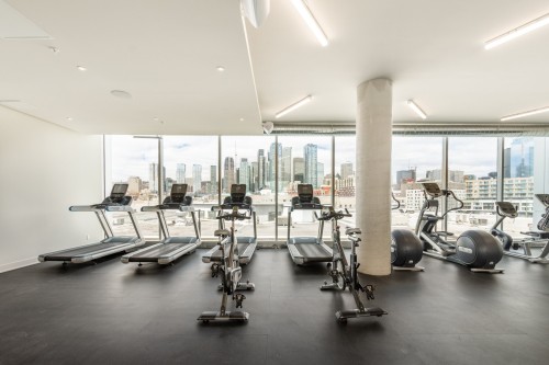 Salle d'exercice - 319B-1400 Rue Ottawa, Montréal (Le Sud-Ouest), QC - Indoor Photo Showing Gym Room
