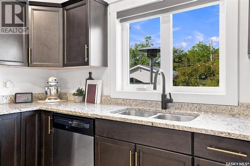 1410 Coy Avenue, Saskatoon, SK - Indoor Photo Showing Kitchen With Double Sink