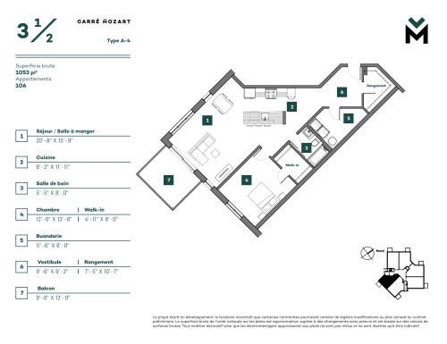 Floor Plan - 106-1600 Rue Mozart, Lévis (Desjardins), QC - Other