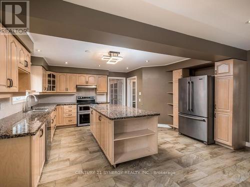 Kitchen at back of home with huge centre island. - 2298 Bowman Road, Ottawa, ON 