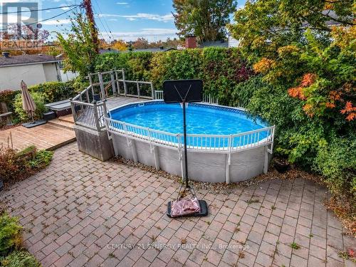 Back yard with Hot tub & above ground pool. - 2298 Bowman Road, Ottawa, ON 