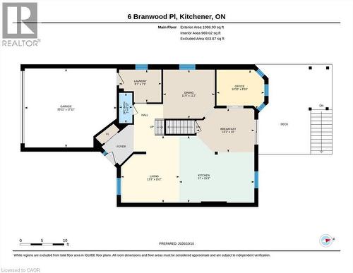 Floor plan - 6 Branwood Place, Kitchener, ON 