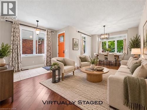 VIRTUALLY STAGED ENTRANCE LIVING ROOM - 83 Glazebrook Crescent, Cambridge, ON 