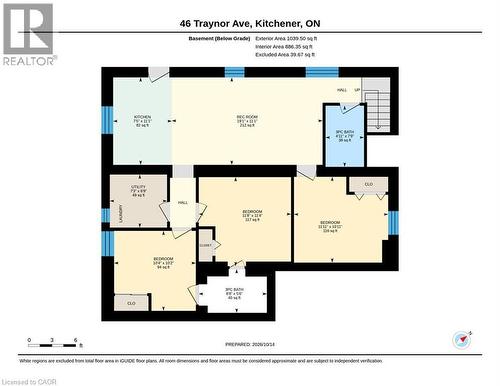 Floor plan - 46 Traynor Avenue, Kitchener, ON 