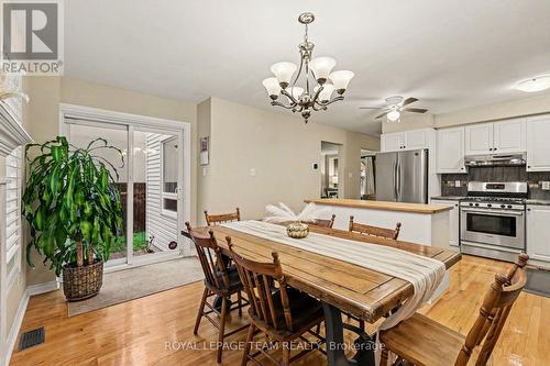 Second dining area open to kitchen w/fireplace - 4 Degas Court, Ottawa, ON 