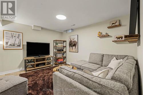 Family room in finished basement - 4 Degas Court, Ottawa, ON 