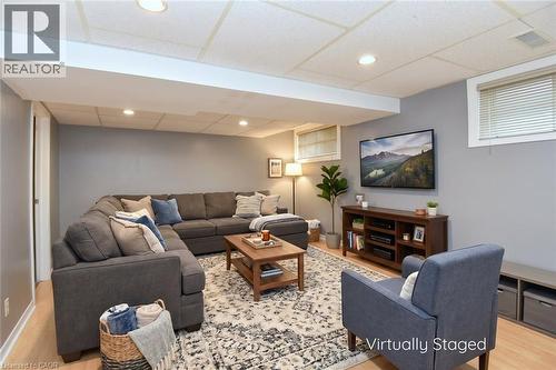 Virtually Staged Bsmt Rec Room - 201 Strathearne Avenue, Hamilton, ON 