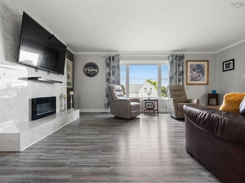 193 Willow Avenue, New Glasgow, NS - Indoor Photo Showing Living Room With Fireplace