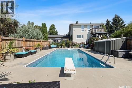 23 Ridgedale Bay, White City, SK - Outdoor With In Ground Pool With Deck Patio Veranda With Backyard