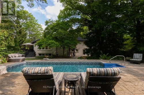 1063 Greenoaks Drive, Mississauga, ON - Outdoor With In Ground Pool With Deck Patio Veranda With Backyard