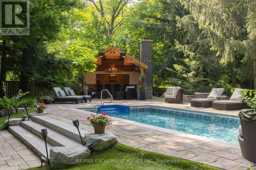 1063 Greenoaks Drive, Mississauga, ON - Outdoor With In Ground Pool With Deck Patio Veranda With Backyard