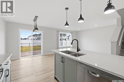 713 Brighton Boulevard, Saskatoon, SK - Indoor Photo Showing Kitchen With Double Sink