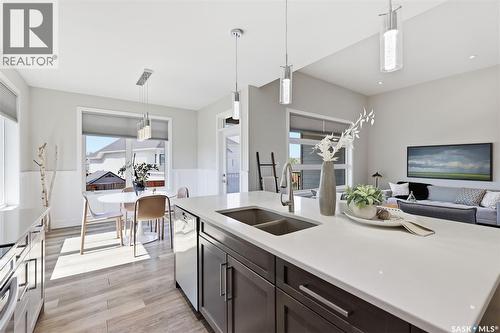 814 Werschner Court, Saskatoon, SK - Indoor Photo Showing Kitchen With Double Sink