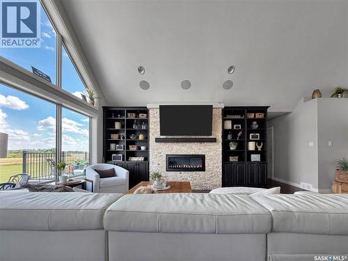 Bell Acreage, Brock Rm No. 64, SK - Indoor Photo Showing Living Room With Fireplace